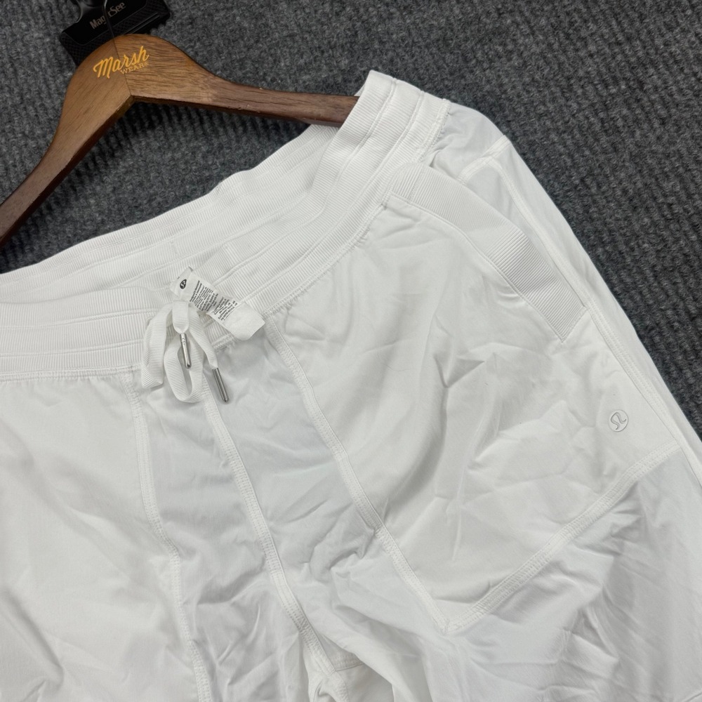 Lululemon Cargo Pants Womens Large White Good Drawstring Bungee Hem LW5GILS - Picture 2 of 8